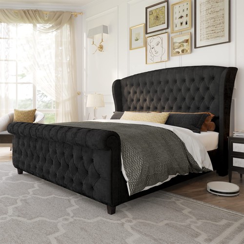 Queen size upholstered sleigh - queen,